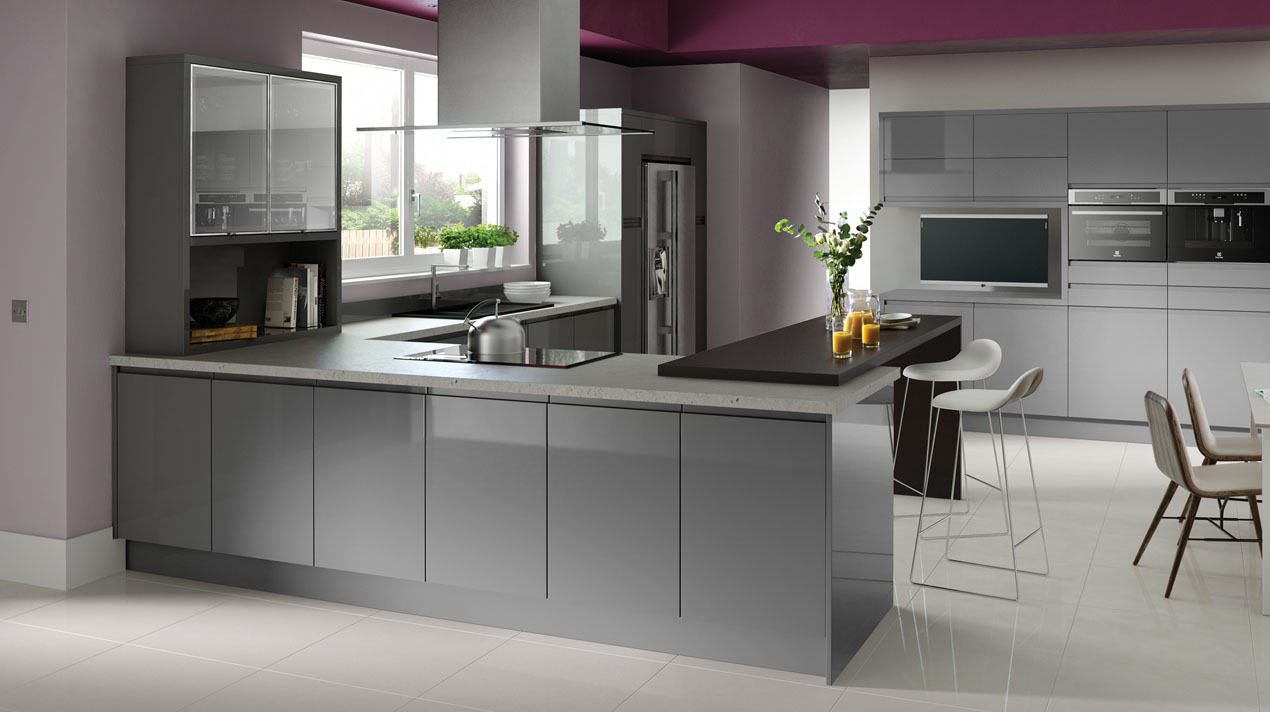Fusion Gloss Grey | EA Kitchens Ltd